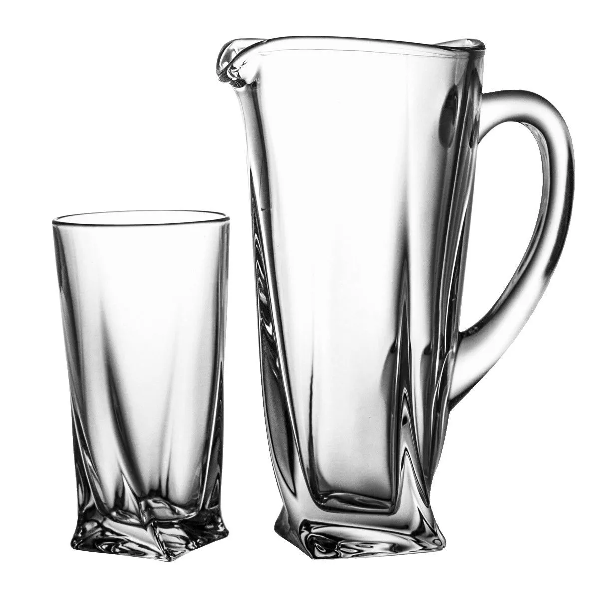 Crystal Julia Dzbanek i 6 sztuk szklanek wysokich do soku