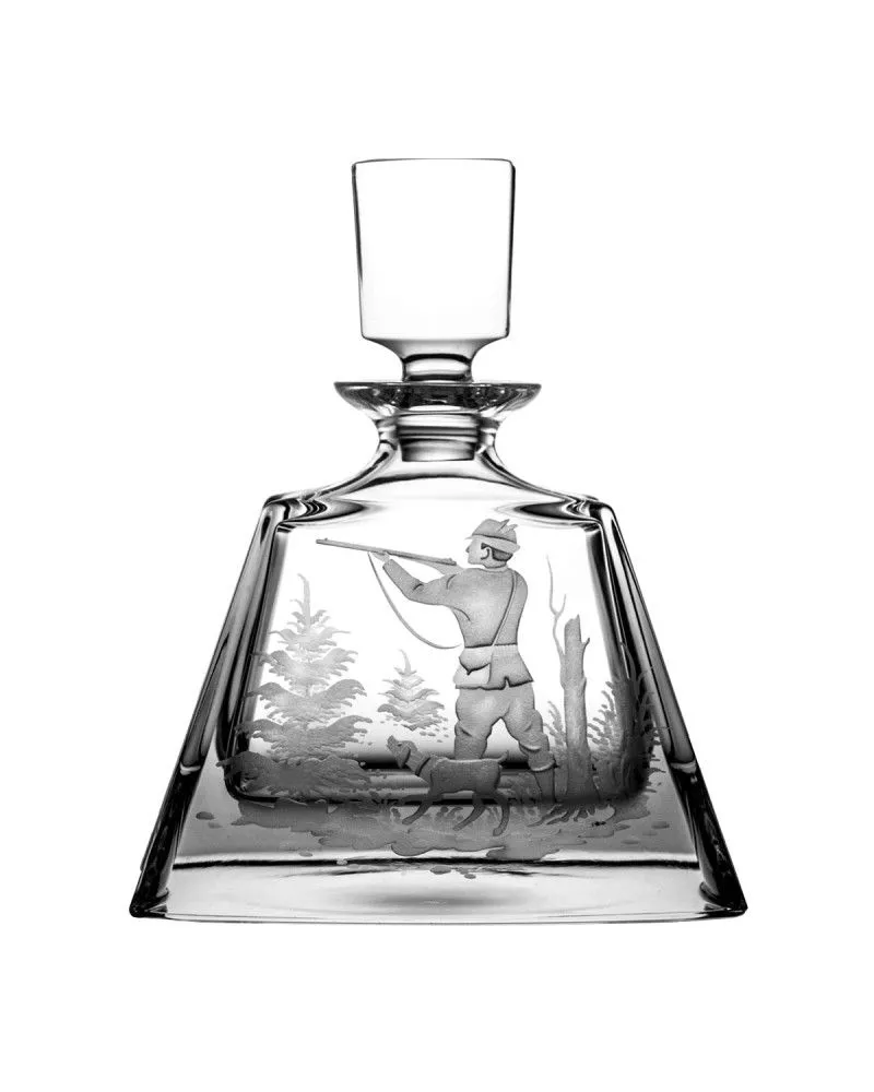 Crystal Julia Karafka kryształowa do whisky brandy z motywem myśliwskim