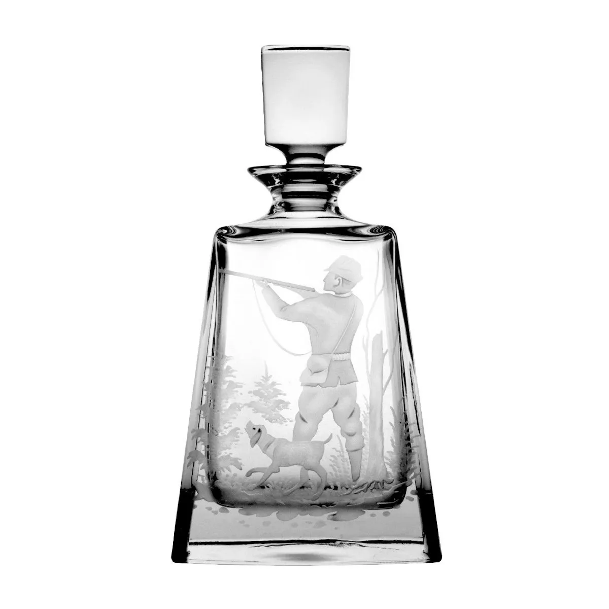 Crystal Julia Karafka kryształowa do whisky brandy z motywem myśliwskim