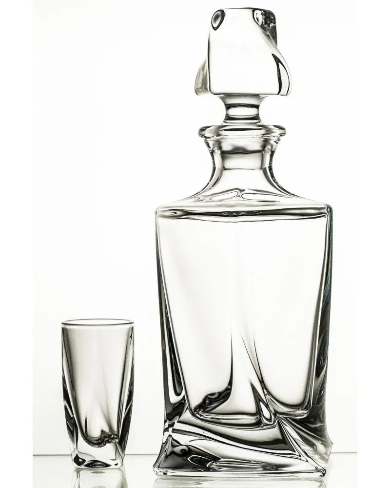 Crystal Julia Karafka i 6 sztuk kieliszków do wódki 4396