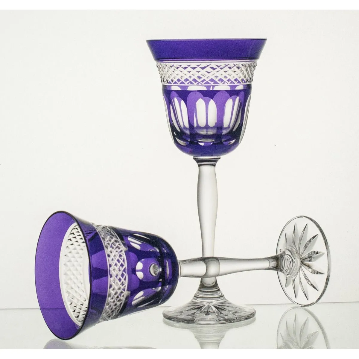 Crystal Julia Kieliszki do wina białego fioletowe 6 sztuk