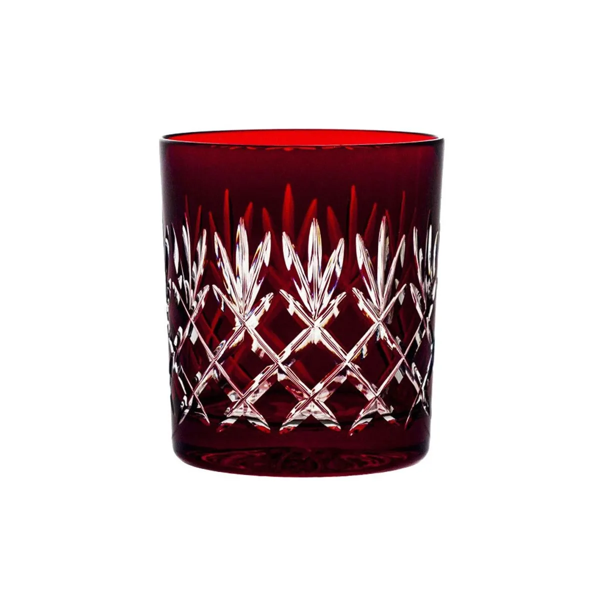 Crystal Julia Szklanki czerwone kryształowe 6 sztuk Ananas