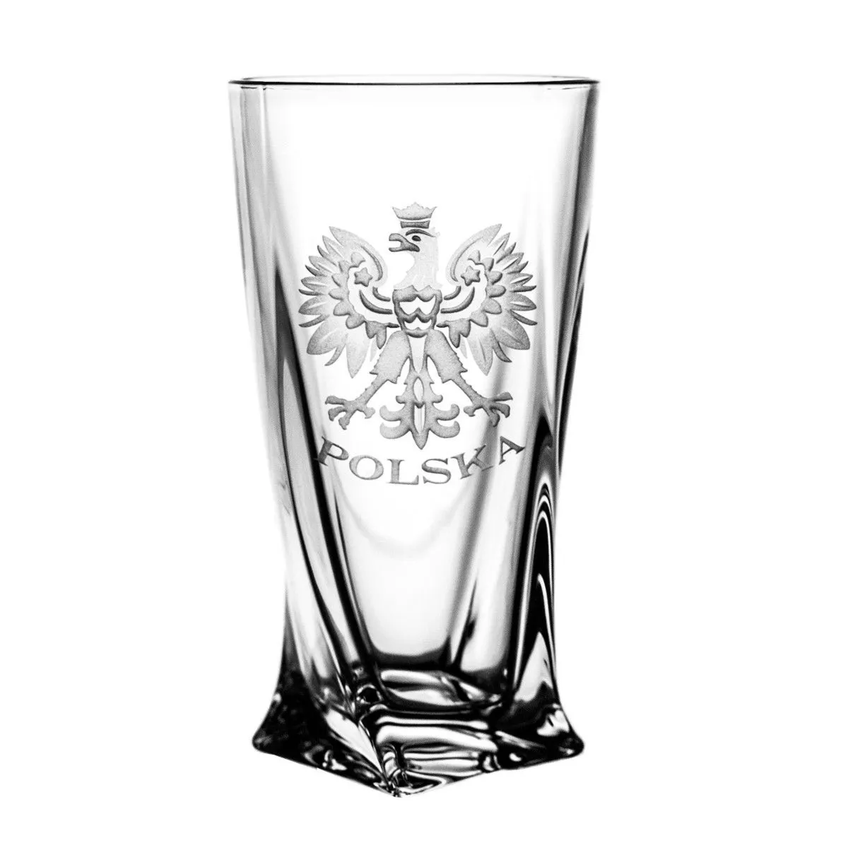 Crystal Julia Szklanki grawerowane wysokie orzeł POLSKA