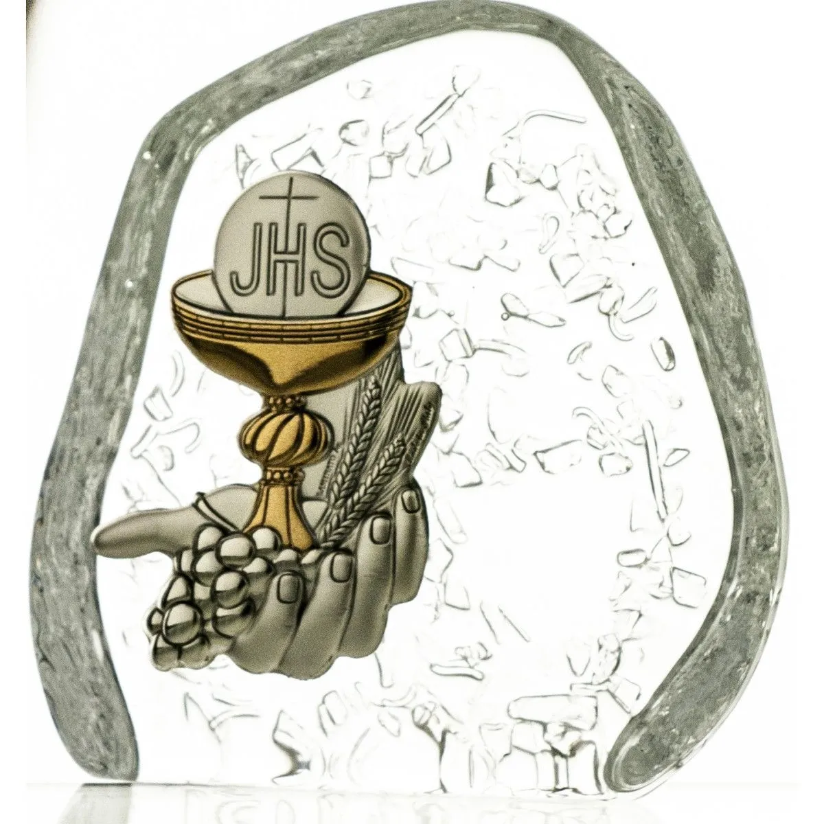 Crystal Julia Skałka przycisk kryształowy Pamiątka I Komunii Świętej