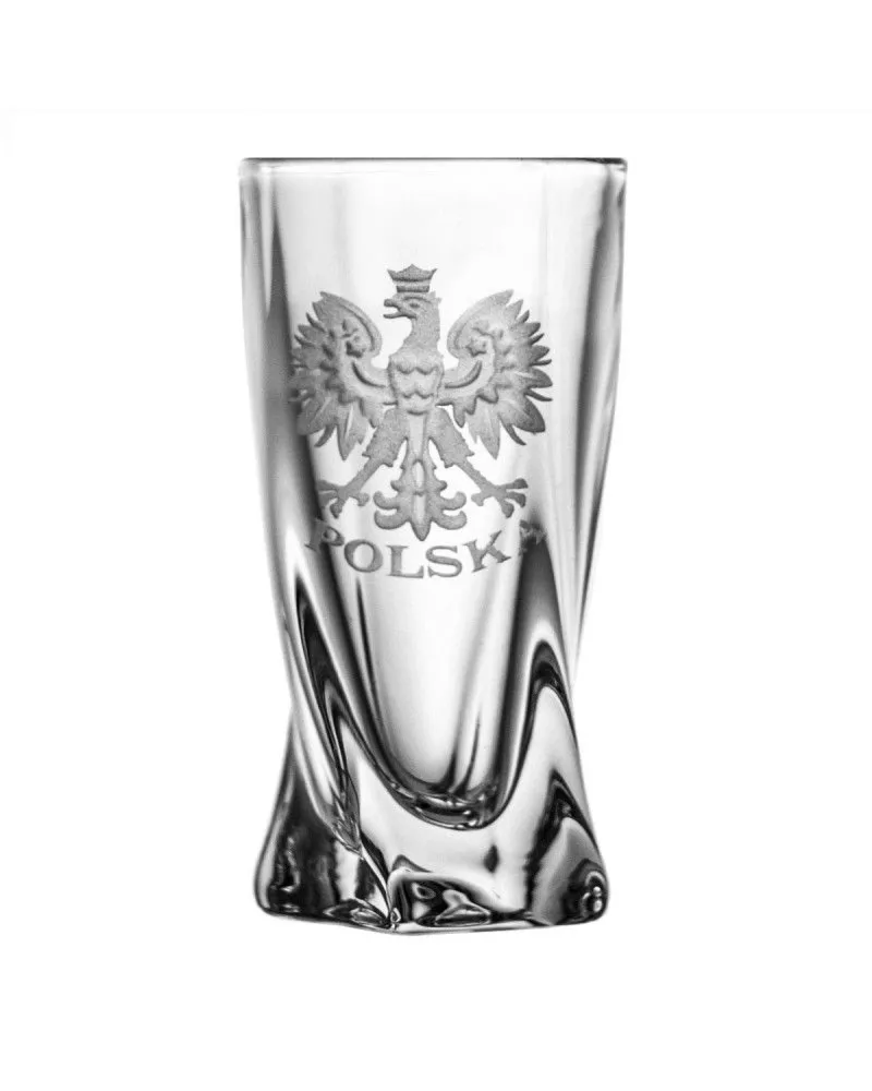 Crystal Julia Kieliszki do wódki 6 sztuk orzeł POLSKA