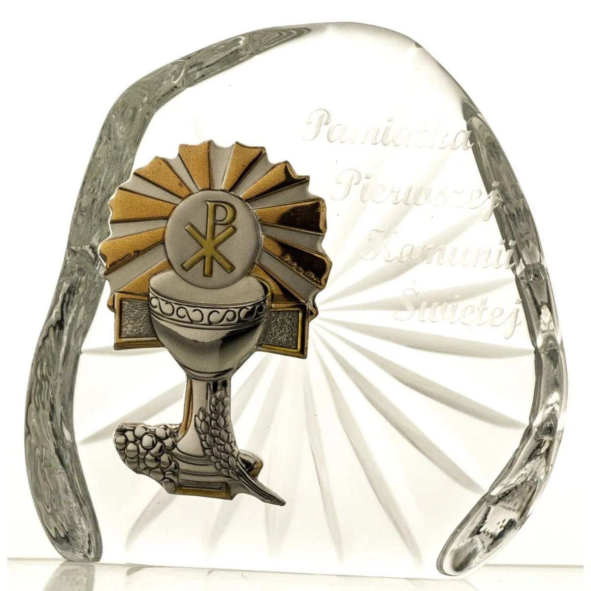 Crystal Julia Skałka przycisk kryształowy I Komunia Święta