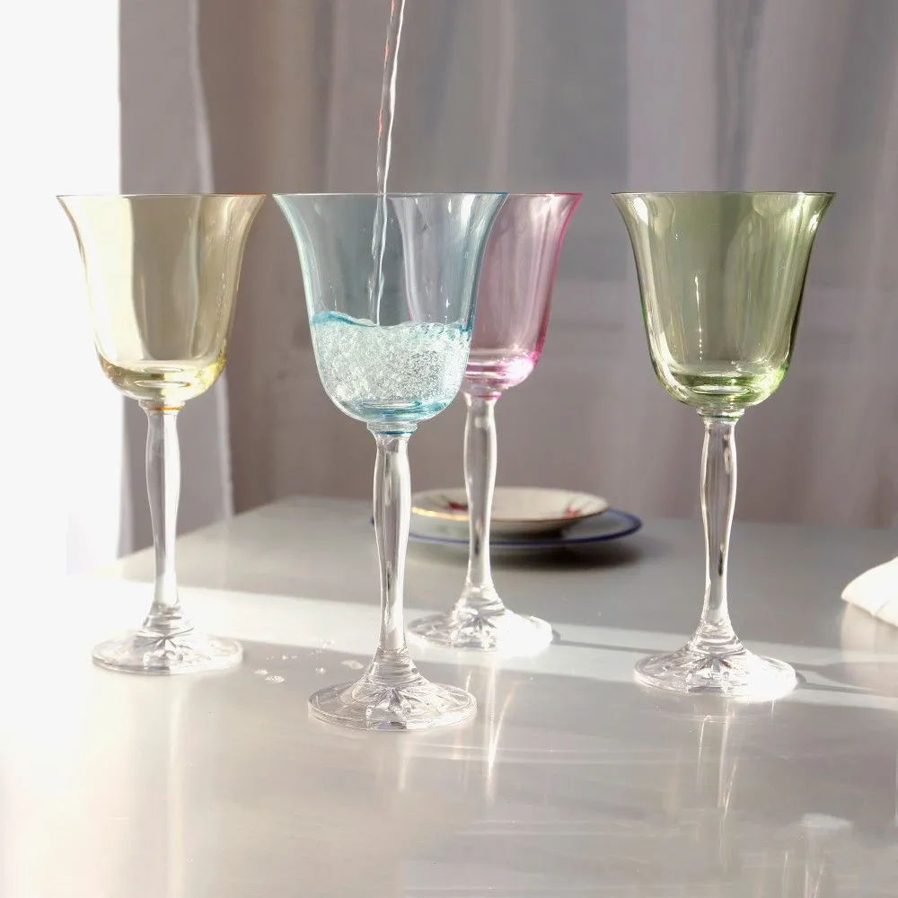 Crystal Julia Kieliszki kolorowe do wina 4 sztuki Fluo