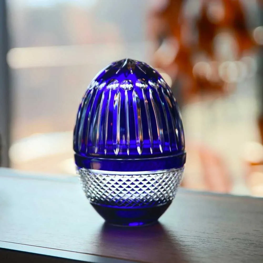 Crystal Julia Szkatułka kryształowa na biżuterię jajo szlif francuski