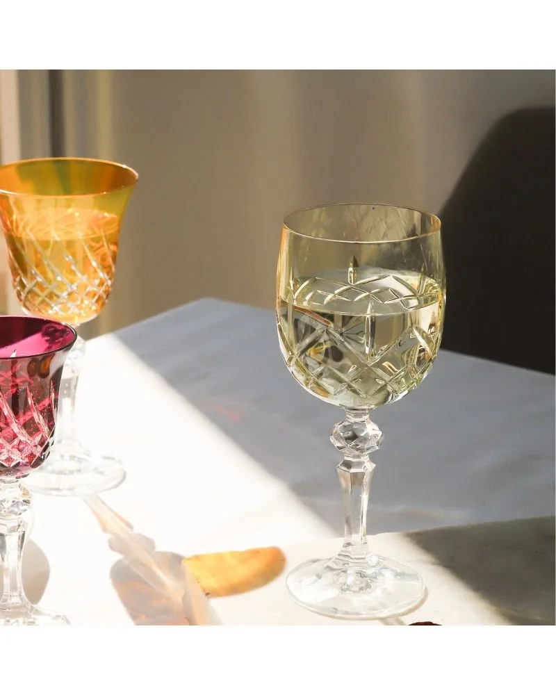 Crystal Julia Kieliszki kolorowe do wina kryształowe 3 sztuki