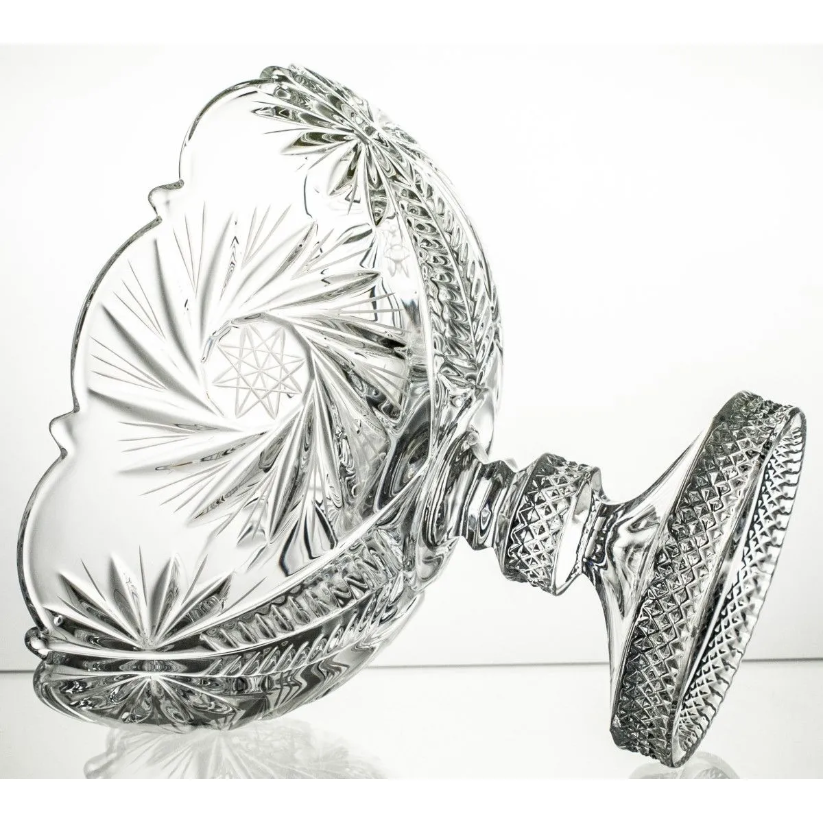 Crystal Julia Misa kryształowa na nóżce Młynek 22 cm