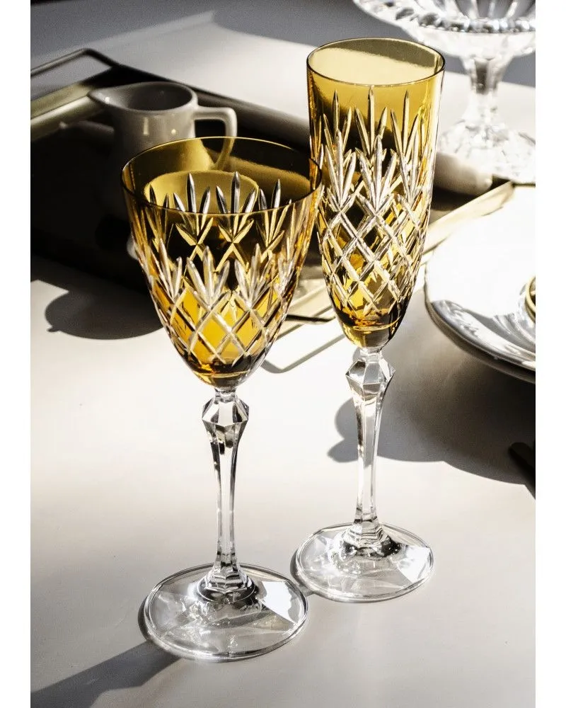 Crystal Julia Kieliszki do wina wody kolorowe 4 szuki Ananas