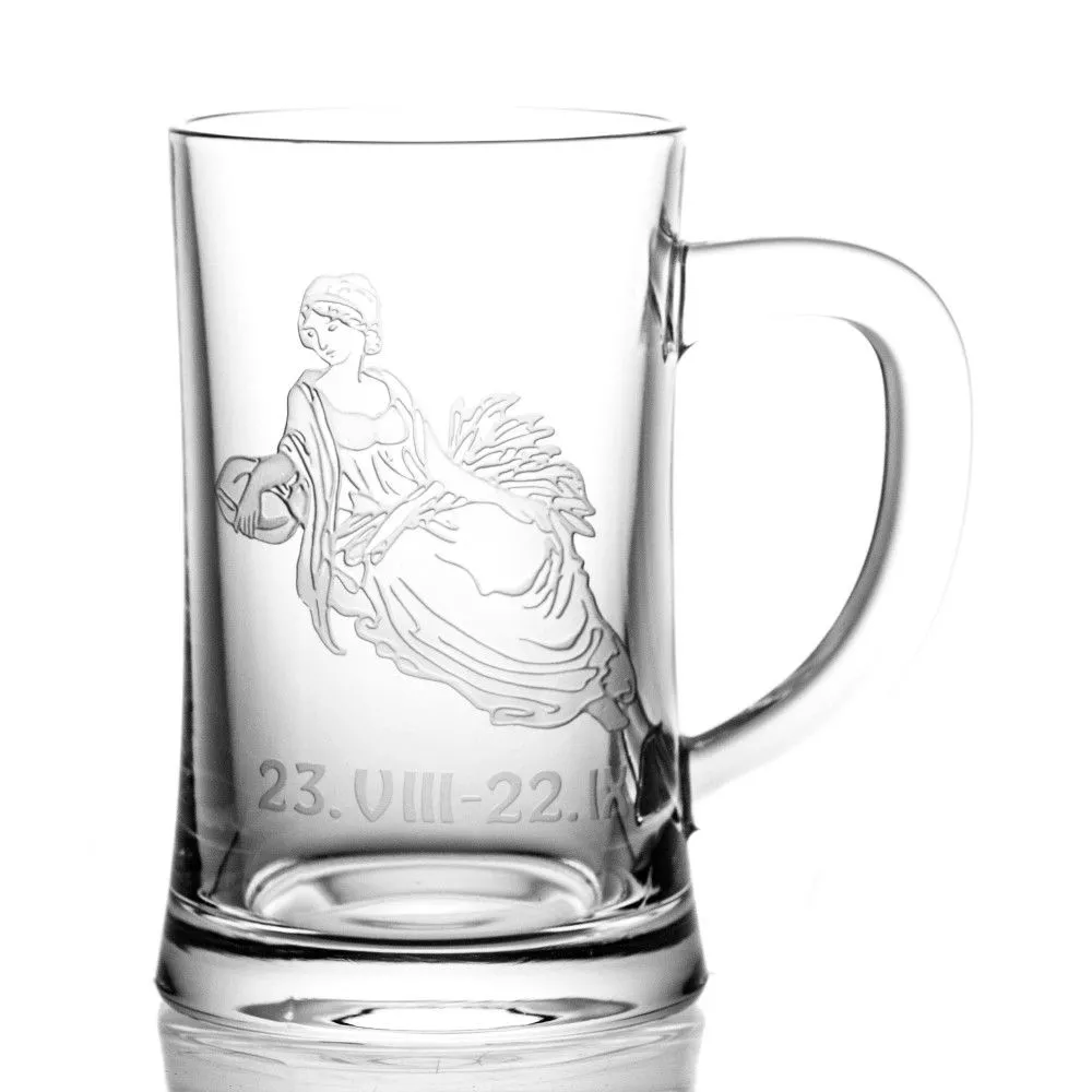 Crystal Julia Kufel kryształowy do piwa znak zodiaku Panna