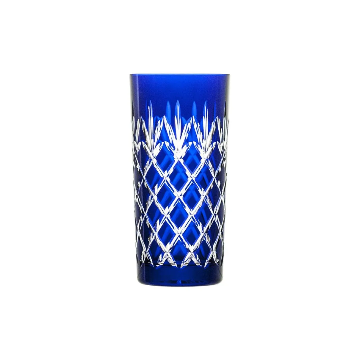 Crystal Julia Szklanki kryształowe wysokie do soku 6 sztuk kobalt Ananas