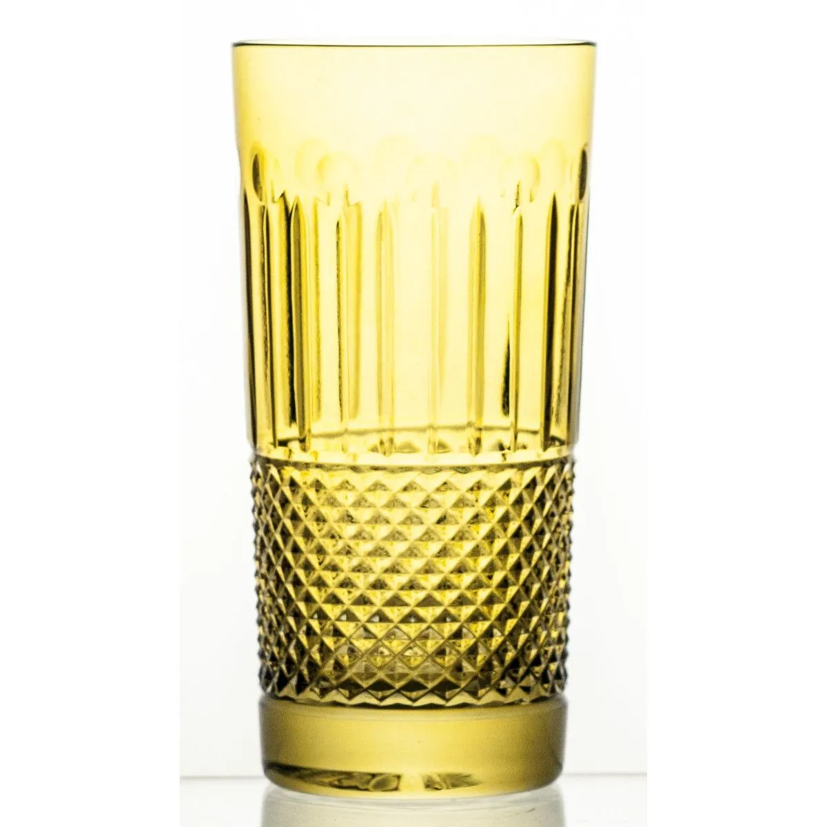 Crystal Julia Szklanki kryształowe wysokie do soku 6 sztuk jasna oliwka