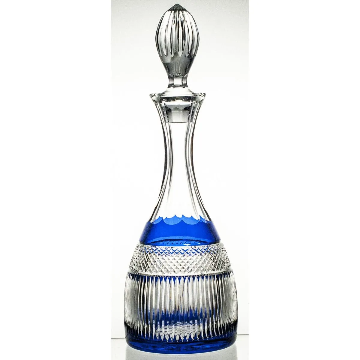 Crystal Julia Karafka kolorowa kryształowa do wina wody ciemny niebieski