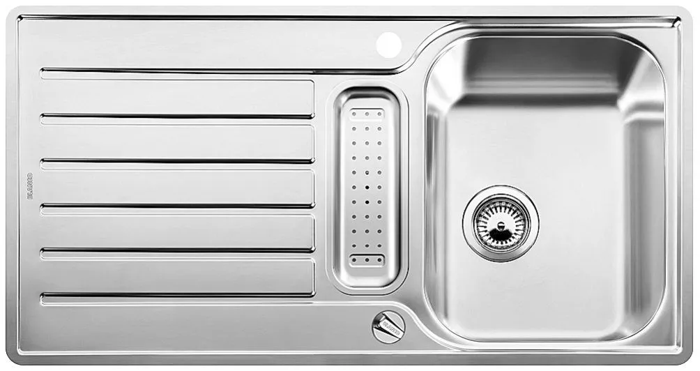 BLANCO LANTOS 5 S-IF stal szczotkowana odwracalny, korek auto., odsączarka stalowa