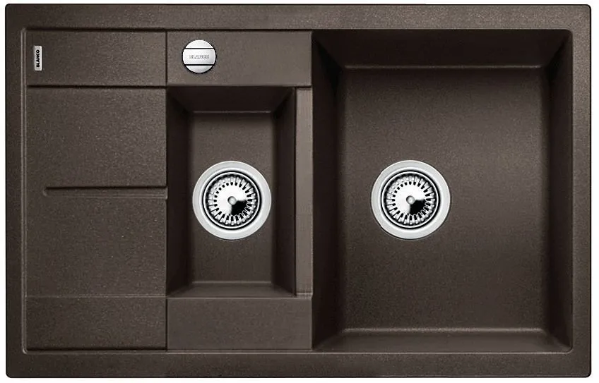 BLANCO METRA 6 S Compact Silgranit kawowy odwracalny, korek auto.