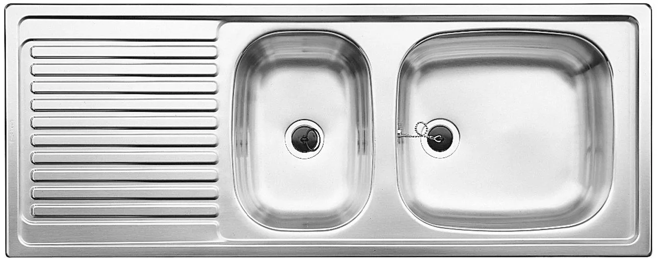 BLANCO TOP EZS 11x4 stal matowa odwracalny, bez przelewu (1 1/2)