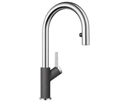 BLANCO CARENA-S Vario Silgranit-Look szarość skały/chrom