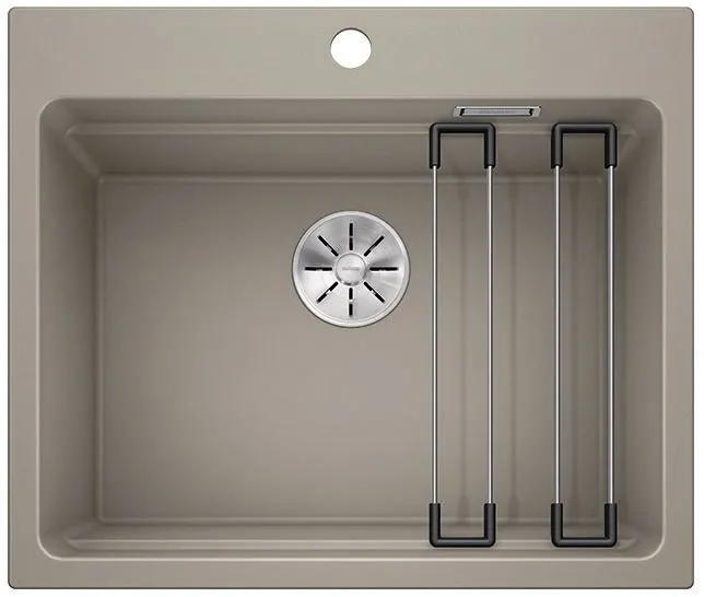 BLANCO ETAGON 6 Silgranit tartufo, InFino, szyny