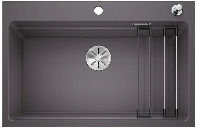 BLANCO ETAGON 8 Silgranit szarość skały, korek auto., InFino, szyny