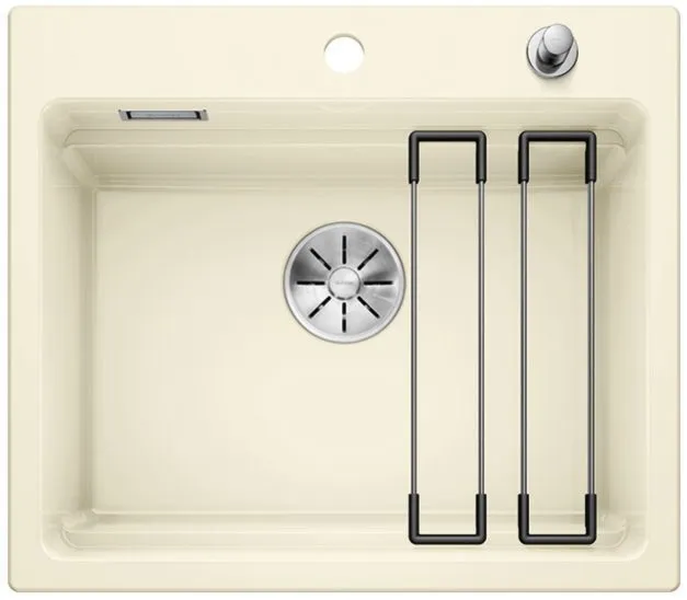 BLANCO ETAGON 6 Ceramika PuraPlus magnolia połysk, korek auto., InFino, szyny