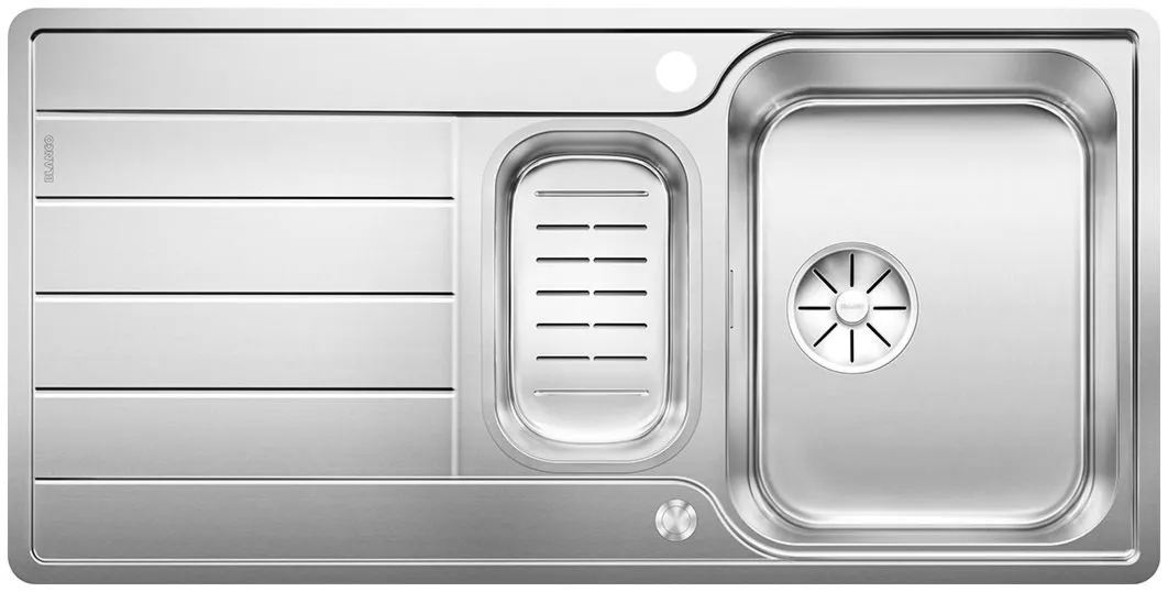 BLANCO CLASSIMO 6 S-IF stal polerowana odwracalny, korek auto., PushControl, InFino, odsączarka stalowa