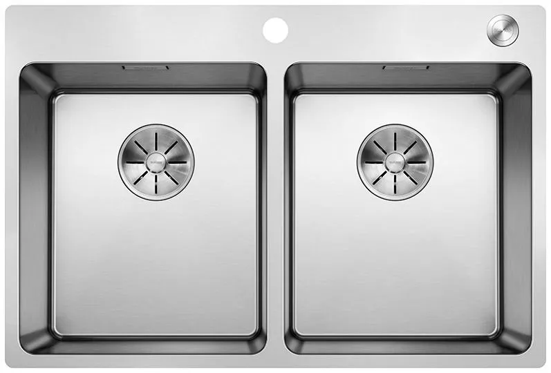 BLANCO ANDANO 340/340-IF/A stal polerowana, korek auto., InFino, PushControl