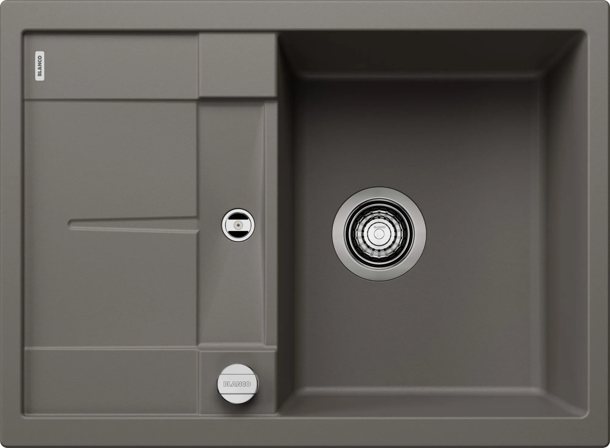 Zlewozmywak METRA 45 S Compact Silgranit wulkaniczny szary odwracalny, korek auto.