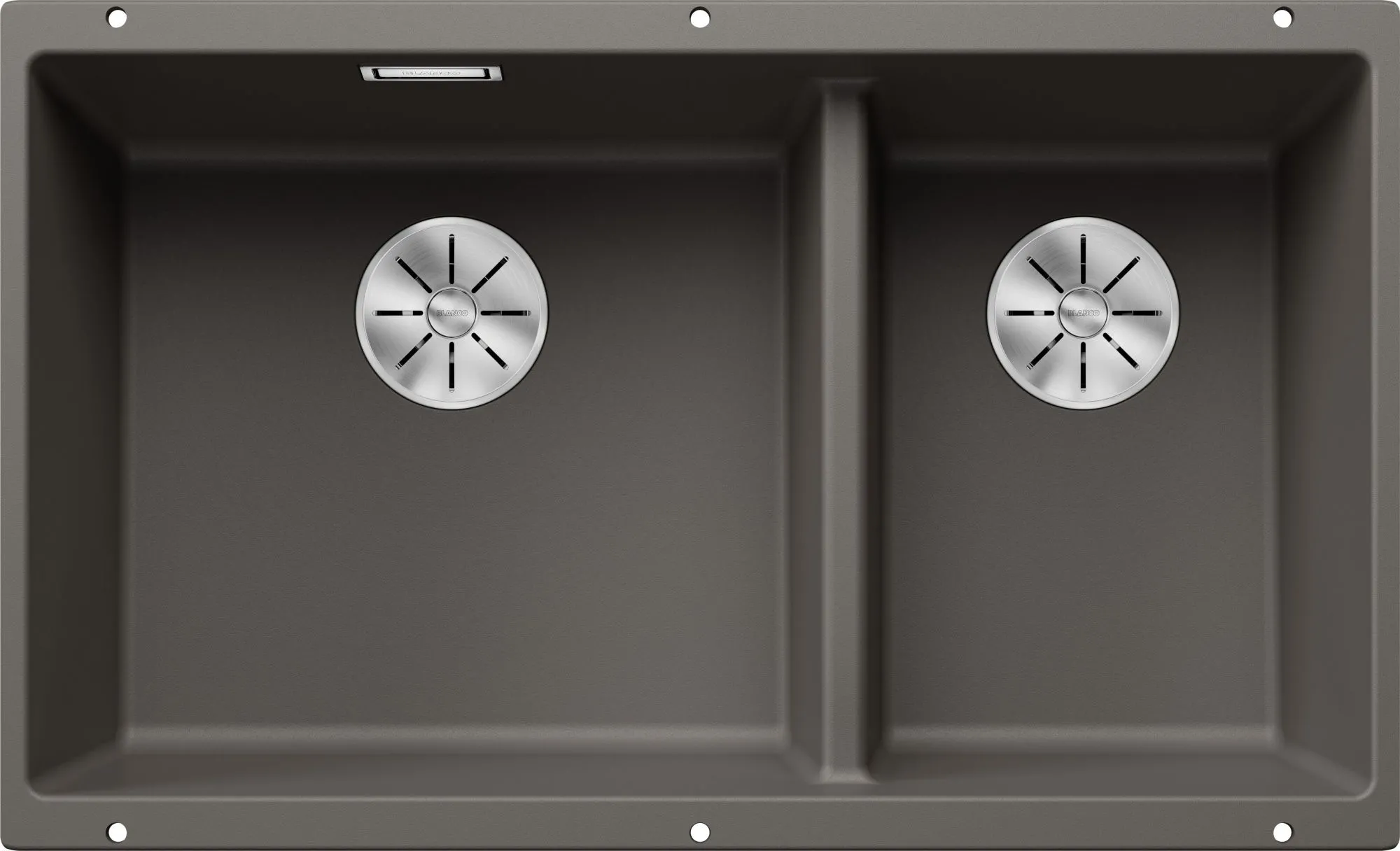 Komora podwieszana SUBLINE 430/270-U Silgranit wulkaniczny szary, lewa, InFino