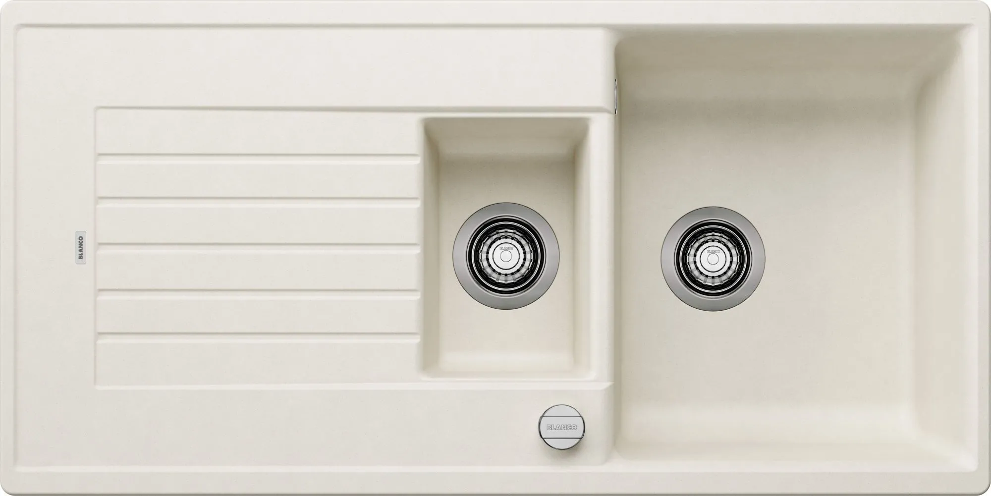 Zlewozmywak ZIA 6 S Silgranit delikatny biały odwracalny, korek auto.