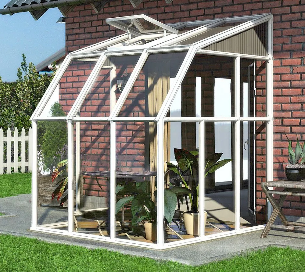 Rion Plastikowa szklarnia przyścienna Sun Room 33 Biały 200x201x247cm