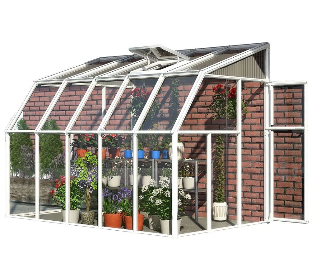 Rion Plastikowa szklarnia przyścienna Sun Room 35 Biały 324x201x247cm