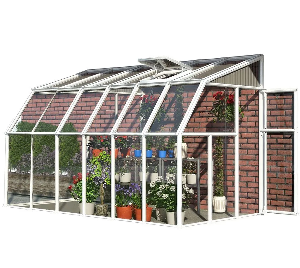 Rion Plastikowa przyścienna szklarnia Sun Room 36 Biały 386 x 201 x 247 cm