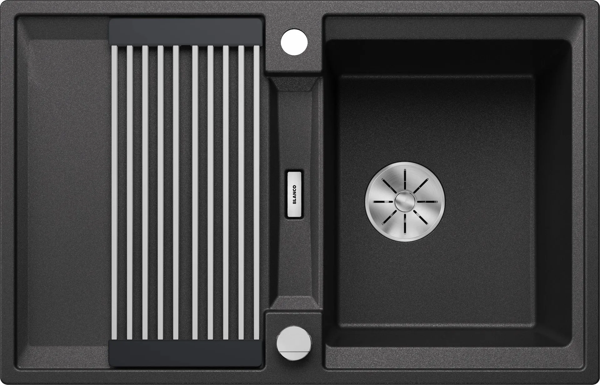 BLANCO ADIRA 45 S Silgranit antracyt odwracalny, korek auto., InFino, mata stalowa składana