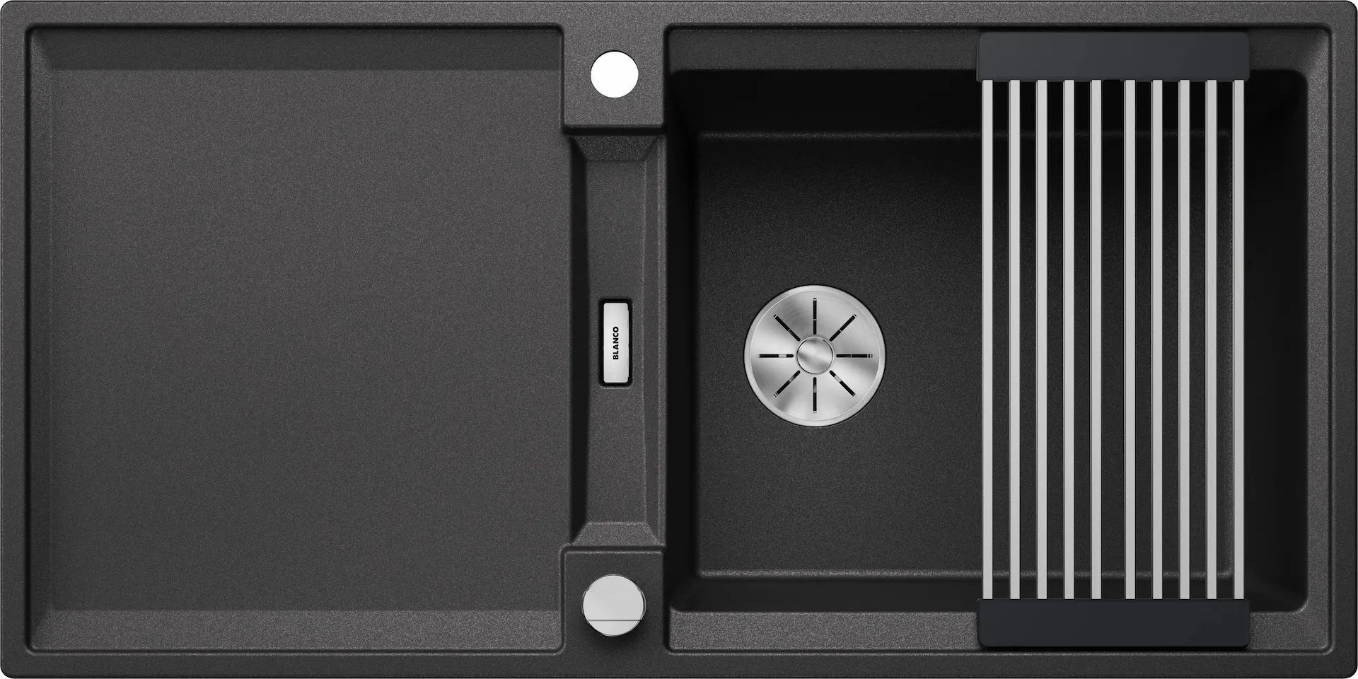 BLANCO ADIRA XL 6 S Silgranit antracyt odwracalny, korek auto., InFino, mata stalowa składana
