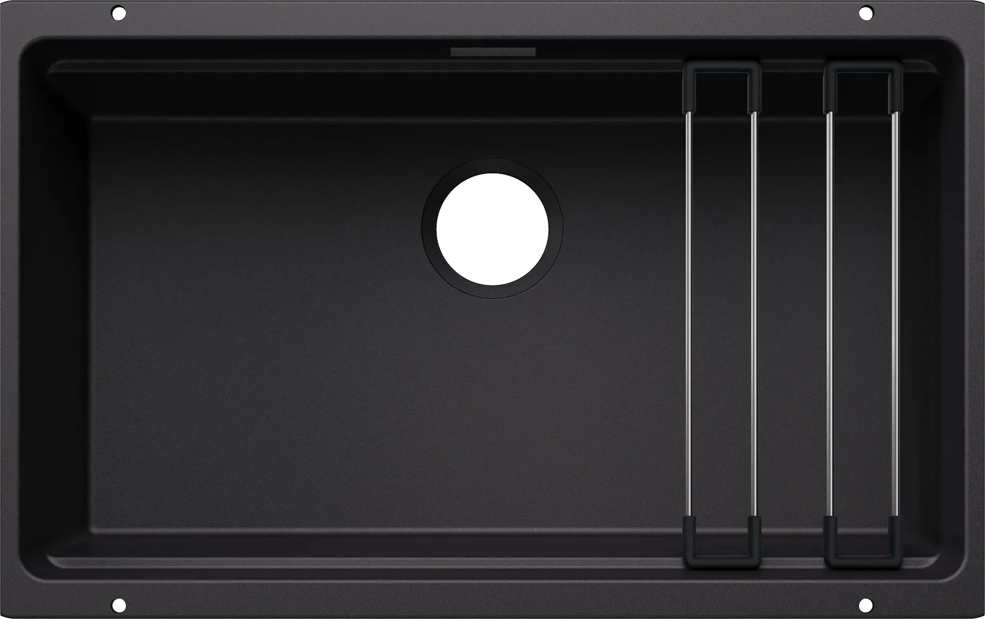BLANCO ETAGON 700-U Silgranit czarny, bez armatury, szyny