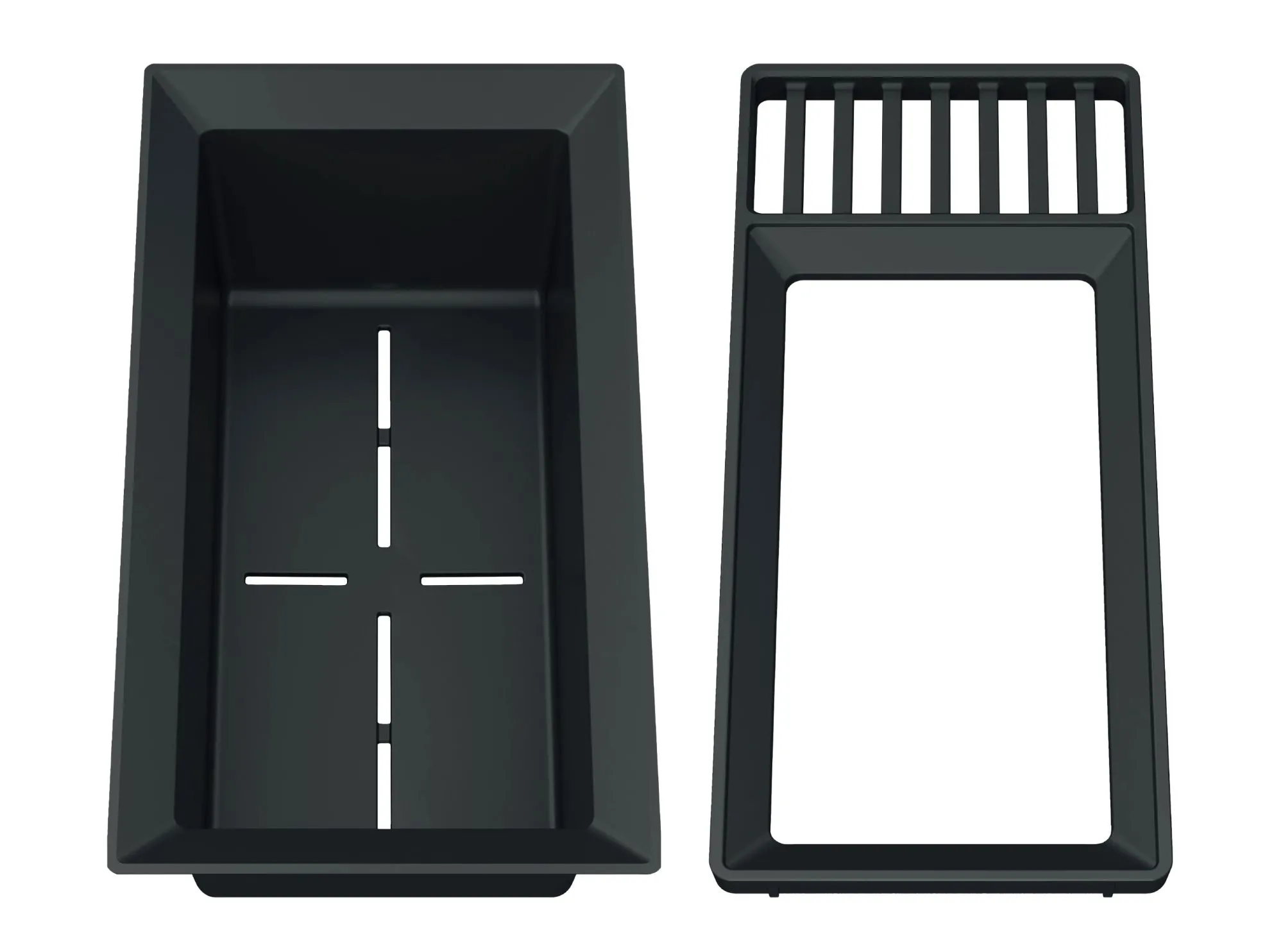 BLANCO Ociekacz z tworzywa 2 w 1, rama + odsączarka w kolorze czarnym