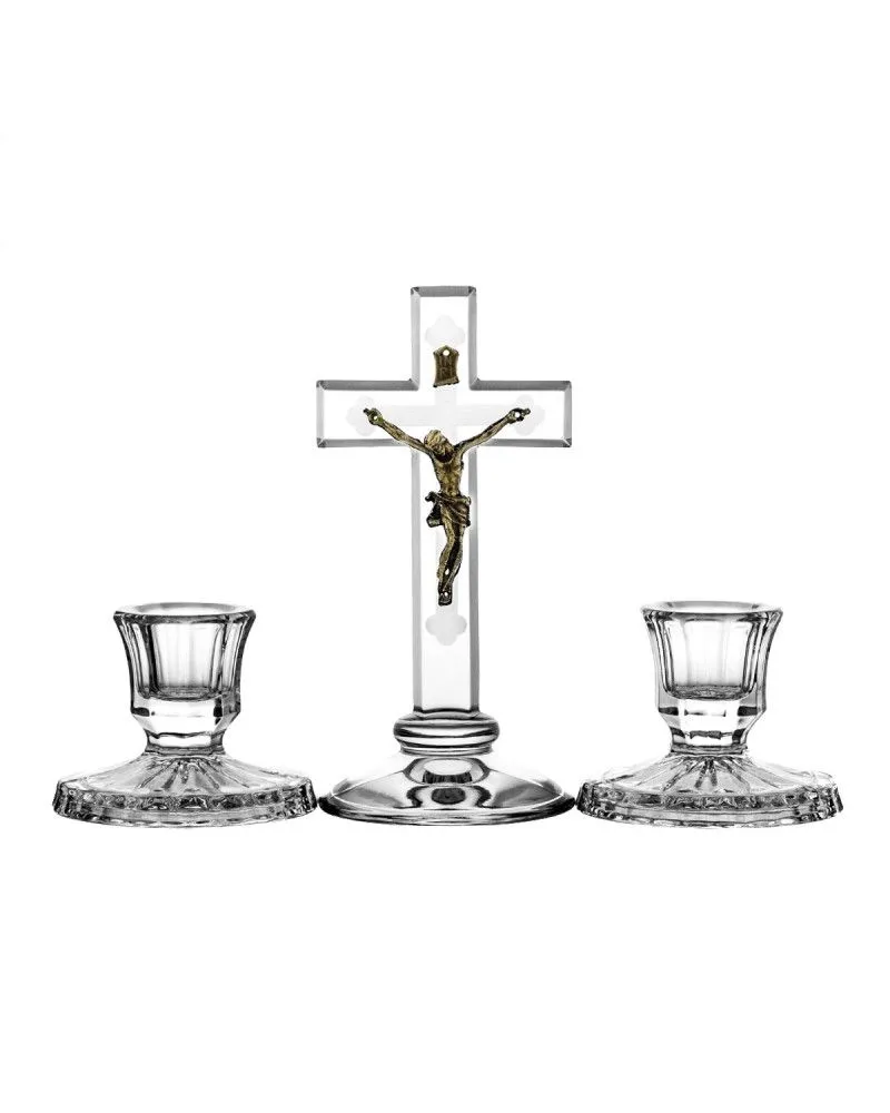 Crystal Julia Komplet kolędowy Ars Christiana krzyż świeczniki 00650