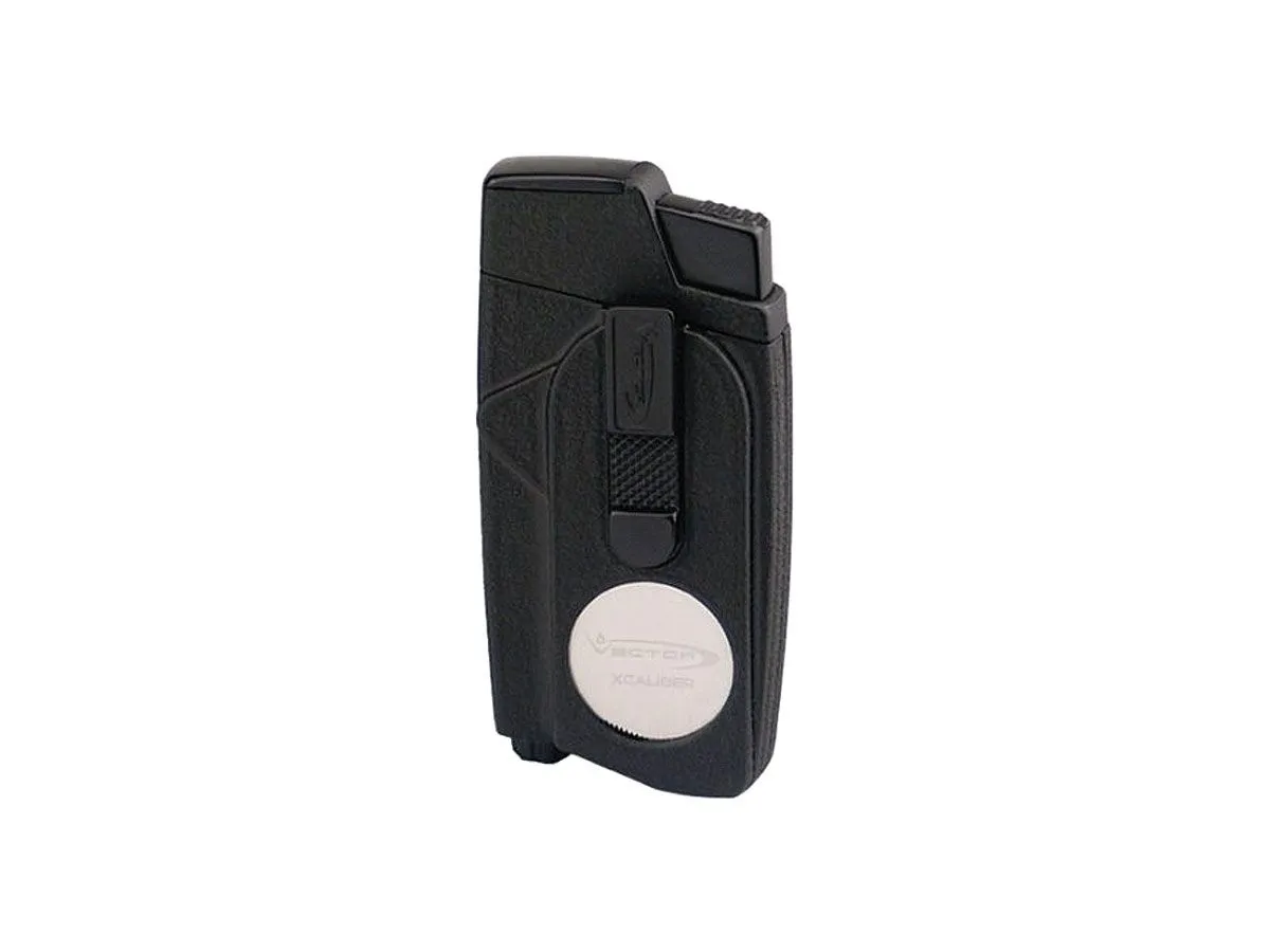 Vector ACCENDISIGARI XCALIBER DOUBLE W/CUTTER 05 Black Crackle Matte