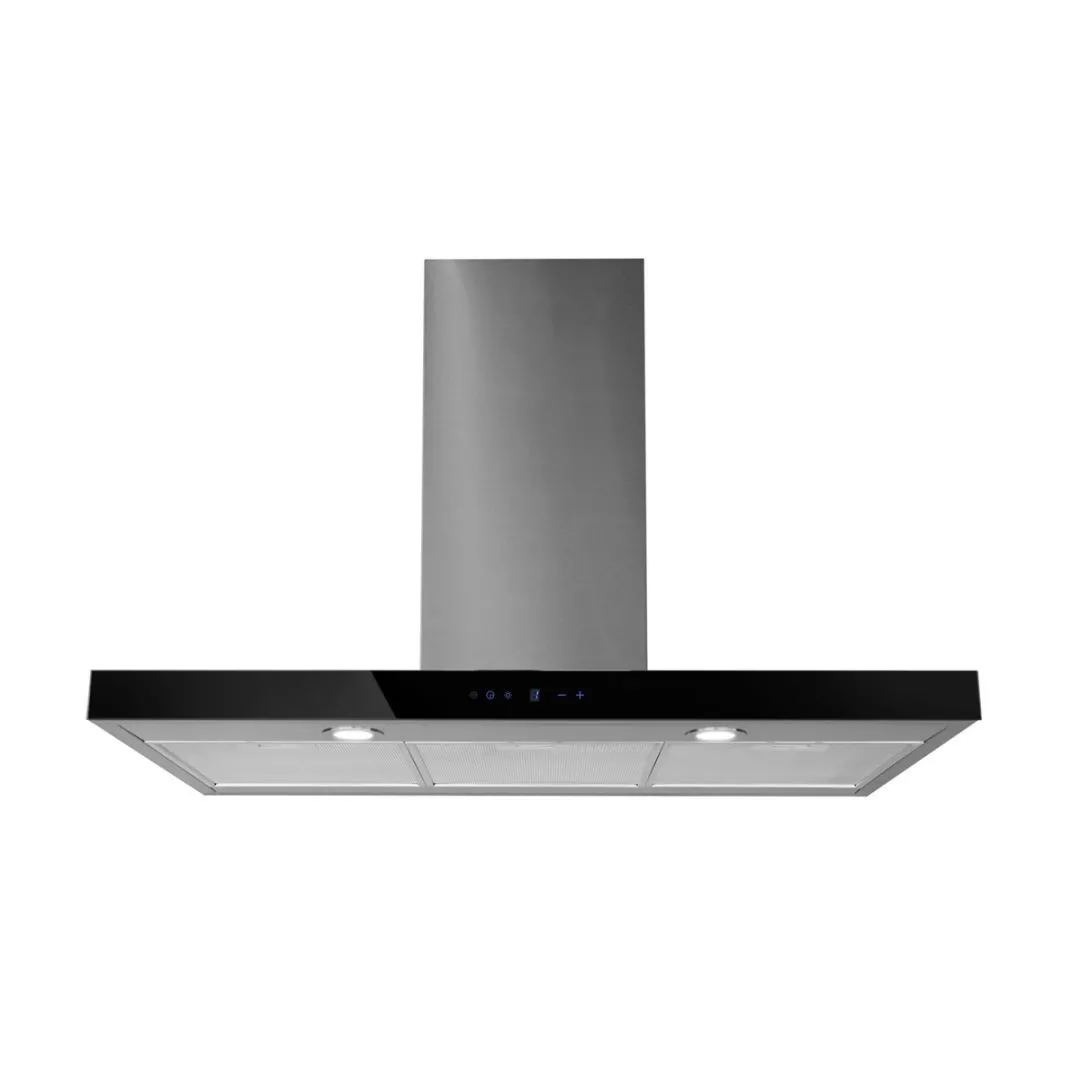 TOFLESZ Etna Inox Czarne Szkło 90 850m3/h