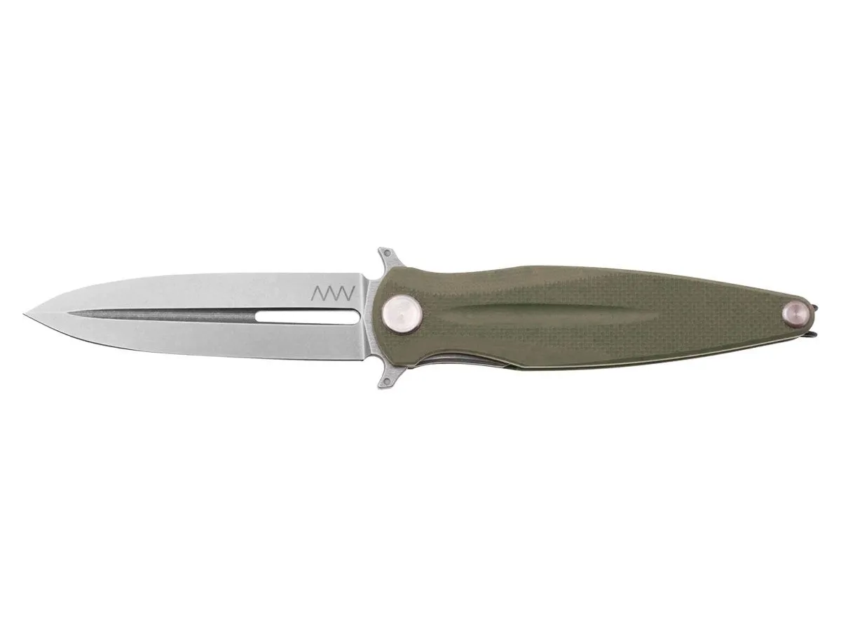 ANV Knives Z400 BB STONEWASH G10 OLIVE ANVZ400-013
