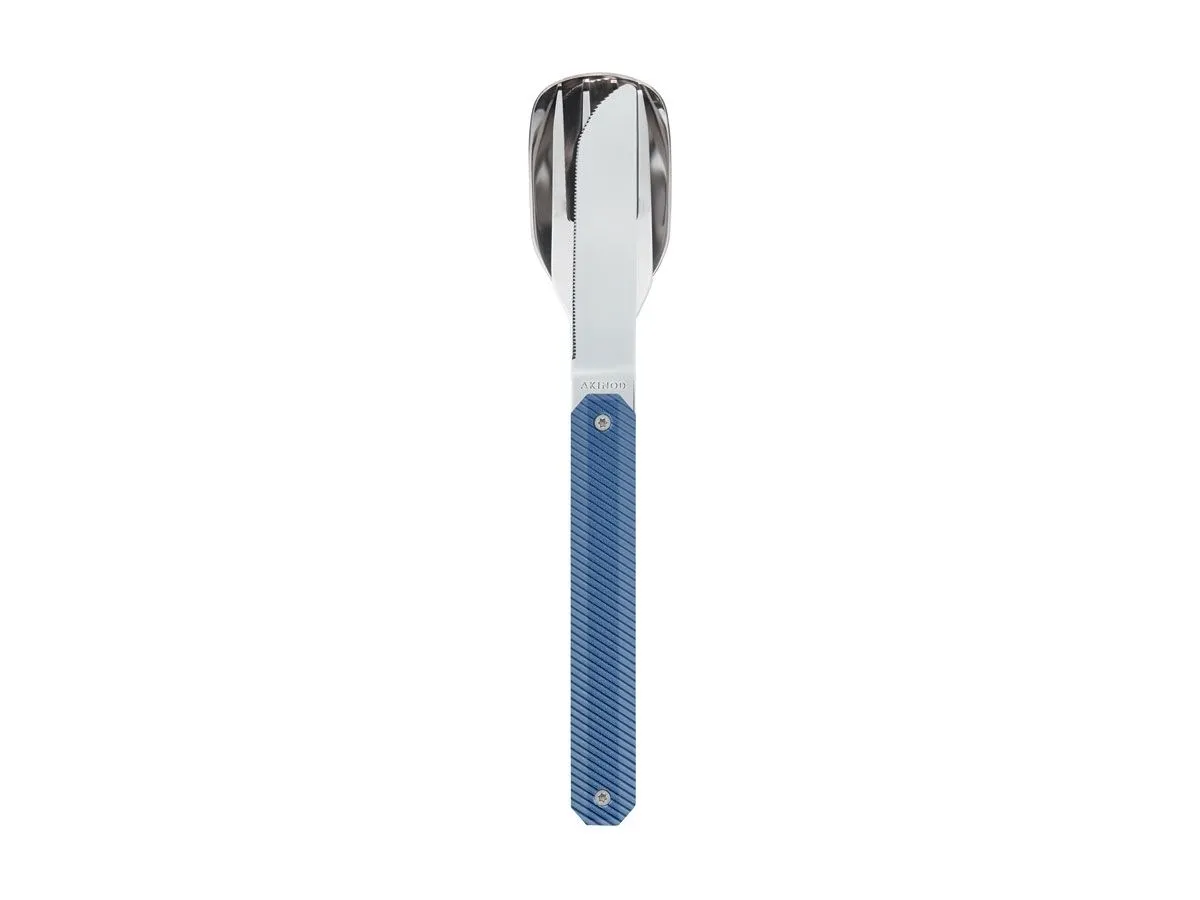 Akinod MAGNETIC STRAIGHT CUTLERY 12H34 MIRROR Aluminium Bleu