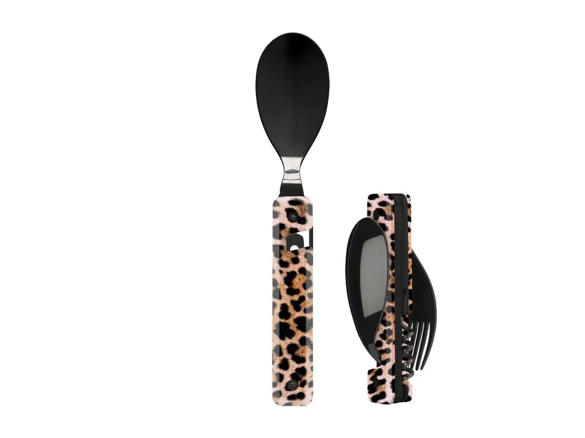 Akinod MULTIFUNCTION CUTLERY 13H25 BLACK MIRROR Leopard