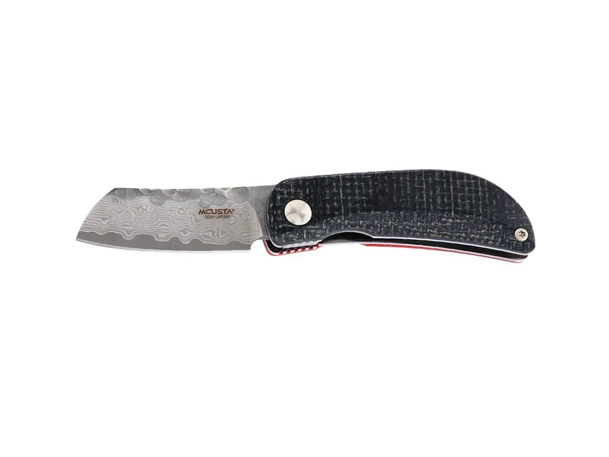 Mcusta PETIT Black/Orange Micarta Damascus MC-211D
