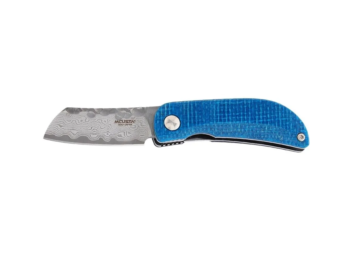 Mcusta PETIT Blue/Black Micarta Damascus MC-212D
