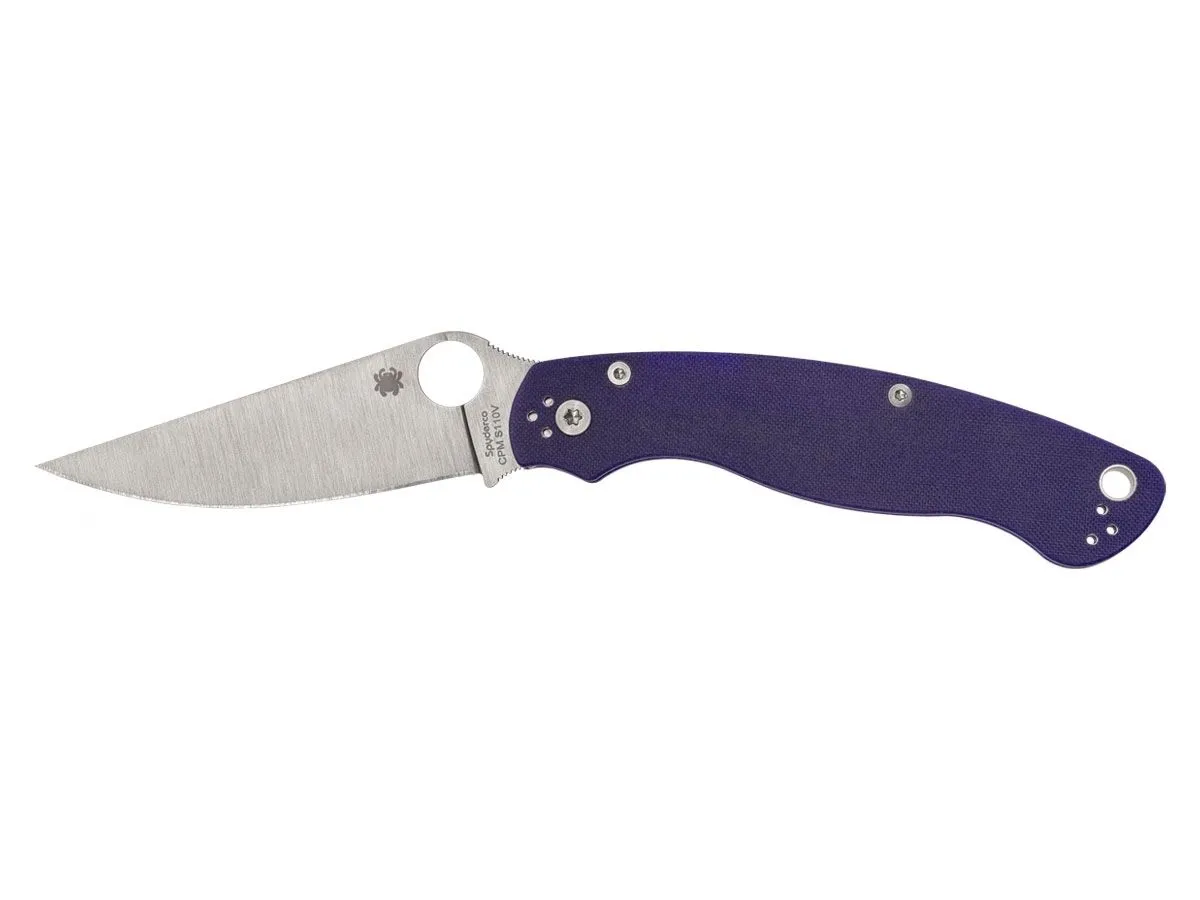 Spyderco MILITARY 2 G-10 DARK BLUE CPM S110V PLAIN C36GPDBL2