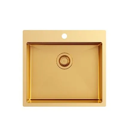 TERRA100N-G (Nano) Zlewozmywak stalowy , złoty , z powłoką Nano