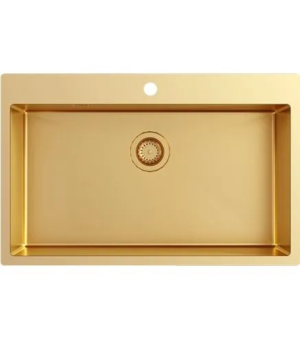 TERRA100M-G (Nano) Zlewozmywak stalowy , złoty , z powłoką Nano
