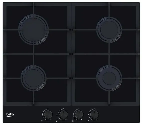 BEKO PŁYTA GAZOWA HILG642C5SB CZARNE SZKŁO 60 CM